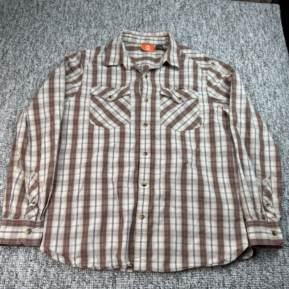 Merrell Shirt Mens Large Plaid Long Sleeve Button Up Hiking Outdoors
